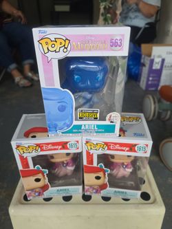 3 Ariel The little mermaid funkos $30 for all 3 together