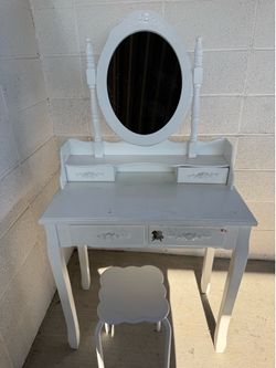 White vanity