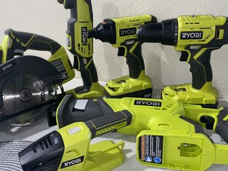 RYOBI 18-Volt ONE+ Lithium-Ion Cordless 6-Tool Combo Kit with (2) Batteries, Charger, and Bag