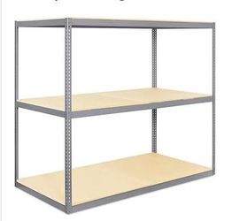 72" Tall x 48" Deep x 96" Wide Industrial 3-Shelf Shelves Muscle Rack Shelving Storage Unit