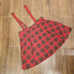 Plaid Tartan Suspender Skirt Dress NEW 1XL (14)