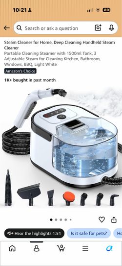 Steam Cleaner for Home, Deep Cleaning Handheld Steam Cleaner