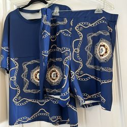 Royal Blue Short Set