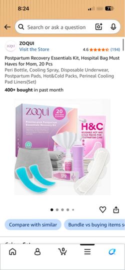 ZOQUI Postpartum Recovery Essentials Kit 20 Pcs