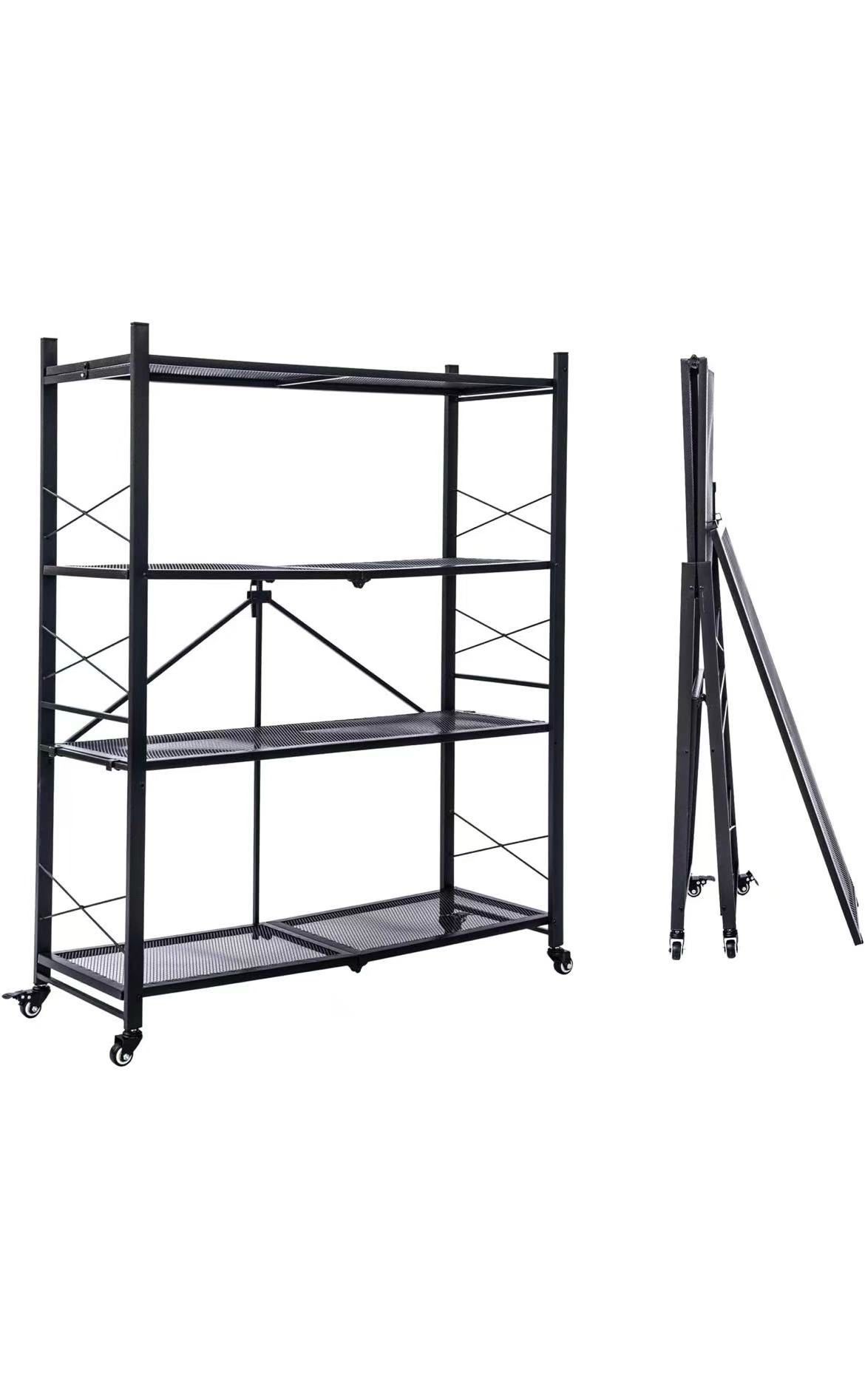 Shelves 4 Tier Storage Shelving Unit with Wheels