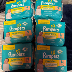 6 packs of diapers for $20