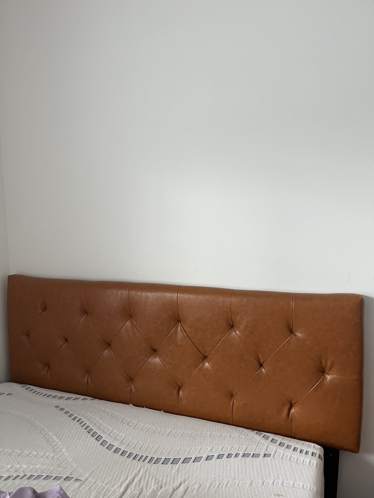 Brown Leather Headboard