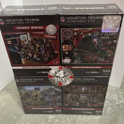 New Houston Texans 4 in 1 Puzzle Pack