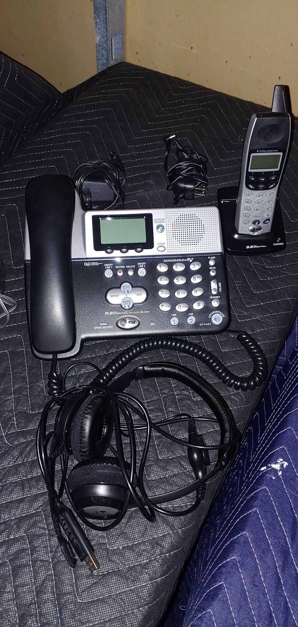 AT&T phone system model# EP5962 - 2 lines. With headset and mic.