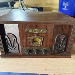 Retro Stereo Music System 3 speed Record Player Turntable