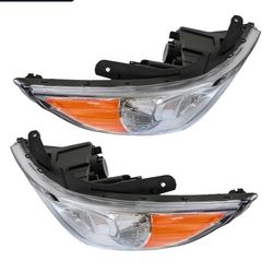 Hyundai Sonata 2011-2014 Headlights  Driver And Passenger 