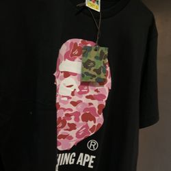 Bape Tee Pink Head 