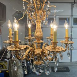 Schonbek Vintage Milano 6 Lights Crystal Cut Glass Chandelier  Model 5676 -24” Wide - 