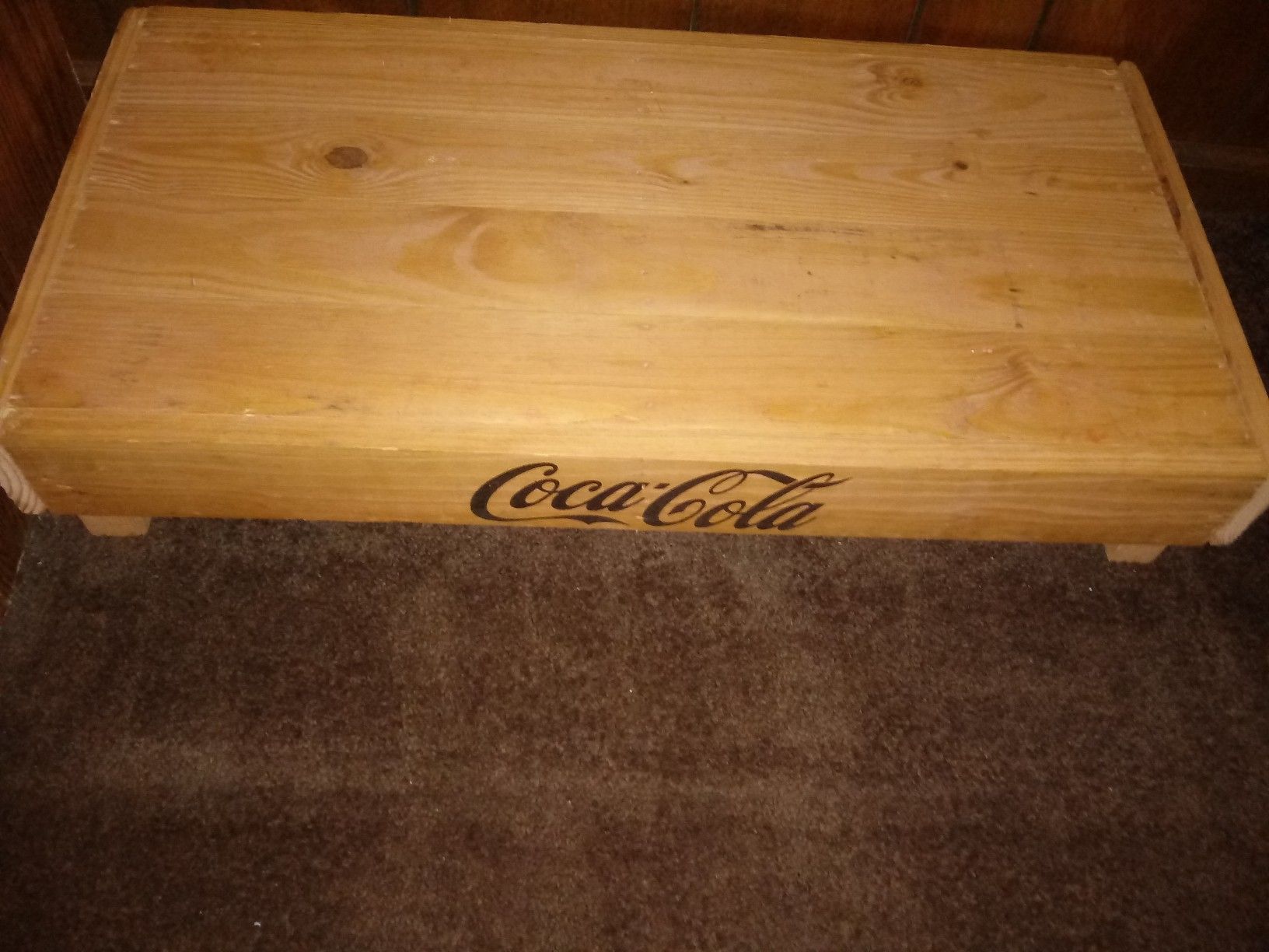 Coca-Cola wooden crate stand