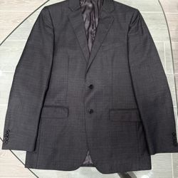 Ermenegildo Zegna/Saks Fifth Avenue Mens 40L 33x31.5 Charcoal Slim Fit Wool Suit