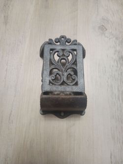 Matchbox dispenser vintage mid to late 20th century cast iron