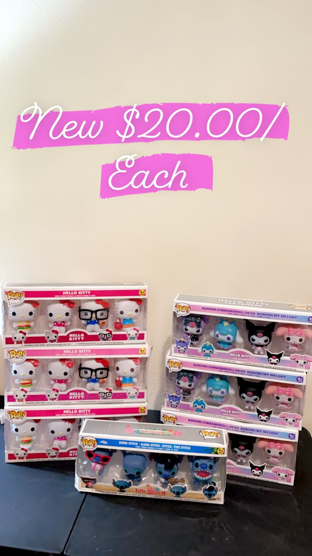 New Hello Kitty And Kuromi  Pops $20.00/Each 