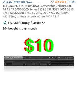 M5Y1K 14.8V 40WH Battery for Dell Inspiron 14 15 17 5000 3000 Series 5 3 3 5 5 5759 GXVJ3 451-BBMG 453-BBBQ WK