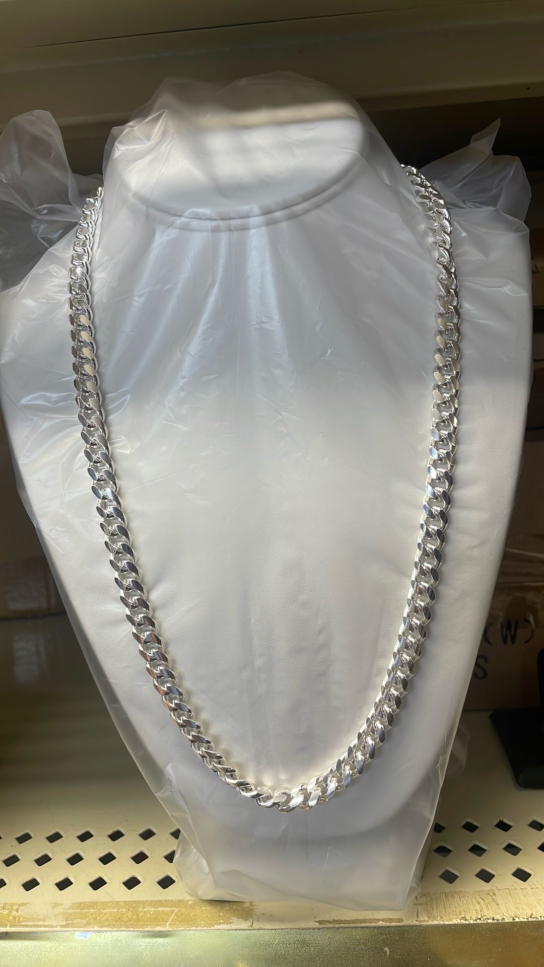 925 Sterling Silver 24” 8mm Cuban Link Chain