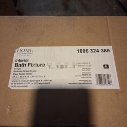 Brand New 4 Bulb Clear With Water Drop Look Glass Bulb Covers And Brushed Aluminum
