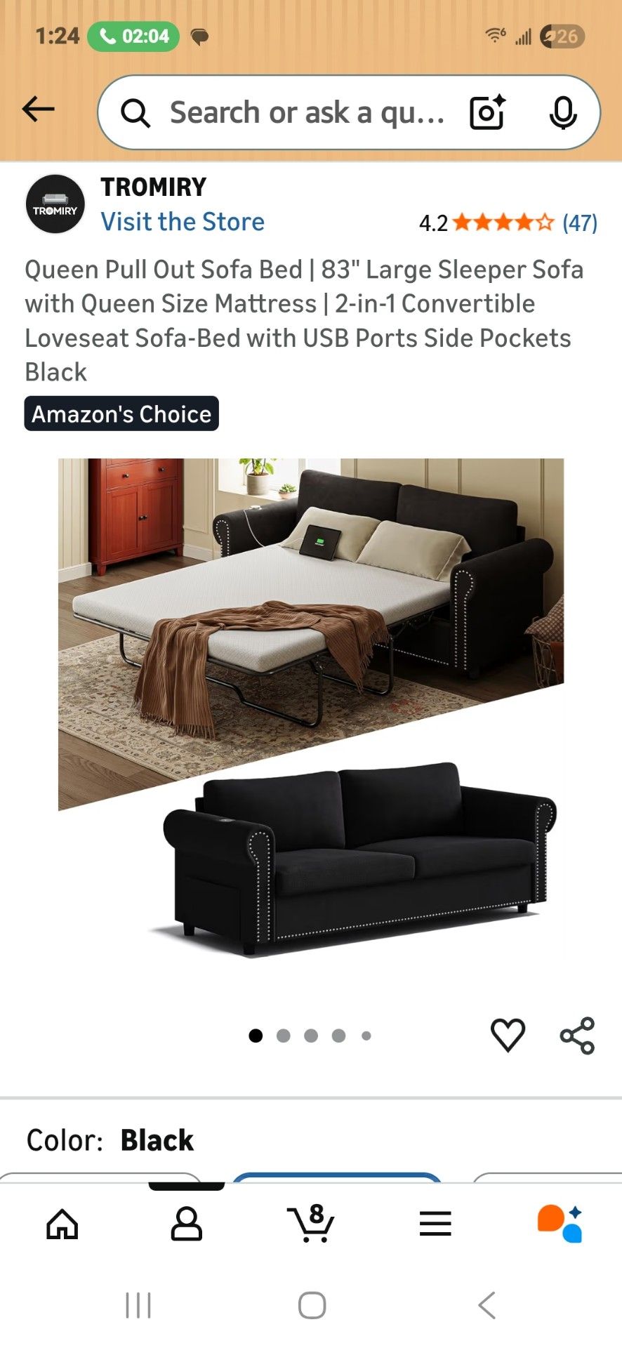 Brand New Pull-Out Sofa Sleeper