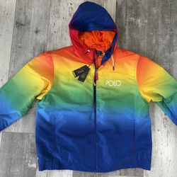 Ralph Lauren Performance Ombré Packable Water-Repellent Jacket Men's Sz XL NWT  