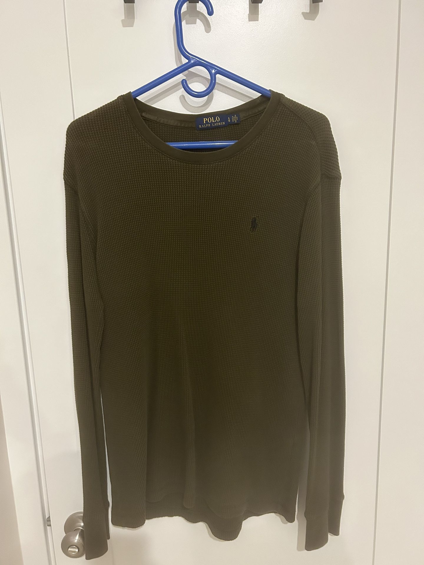 Men’s Polo Long Sleeve Shirt Sz Large