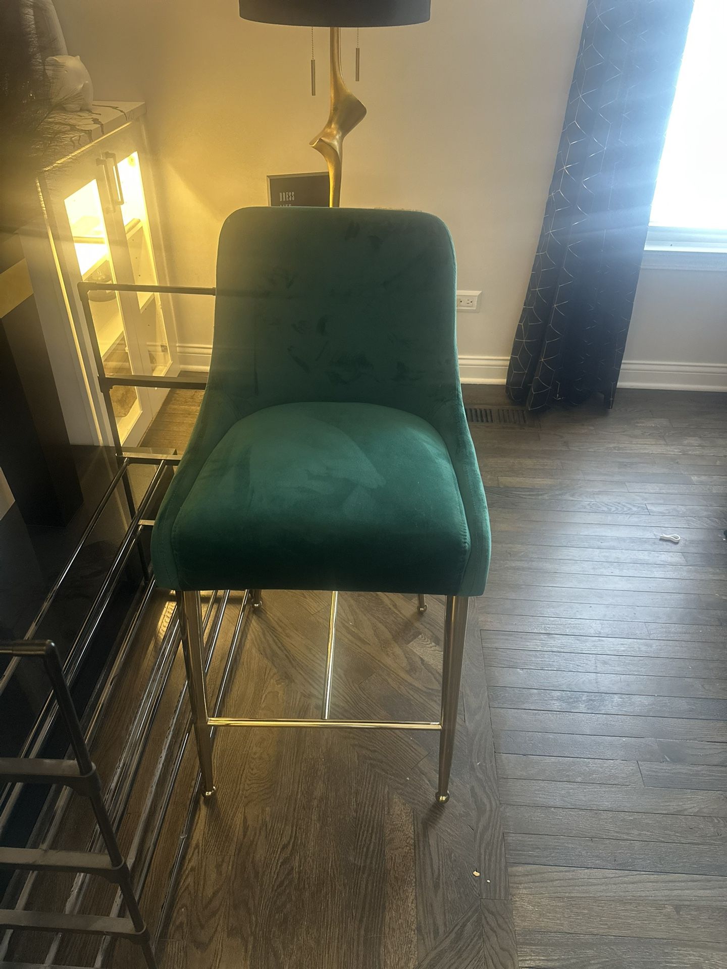 4 Beautiful Meridian Green Like New Bar Stools $350.00