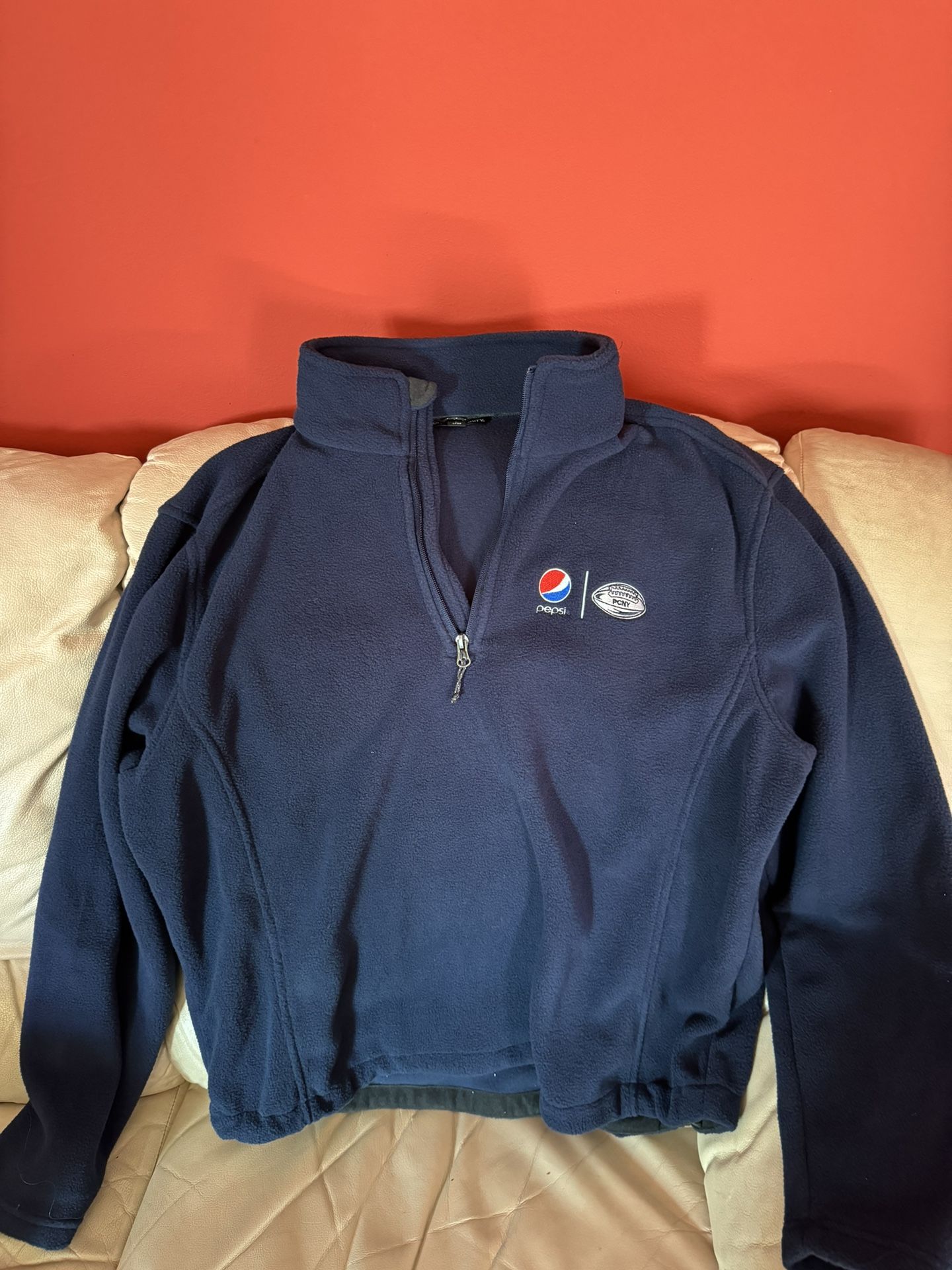 EUC Pepsi PCNY Football Pullover Fleece -Unisex, size Large