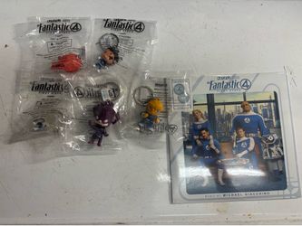 Marvel Studios The Fantastic 4: First Steps Vinyl and Keychain Set Movie theater collectibles