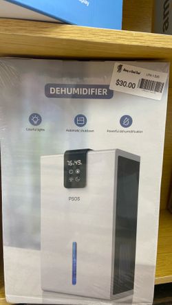 PSOS Electric Dehumidifier with Digital Display & Auto Shut-Off
