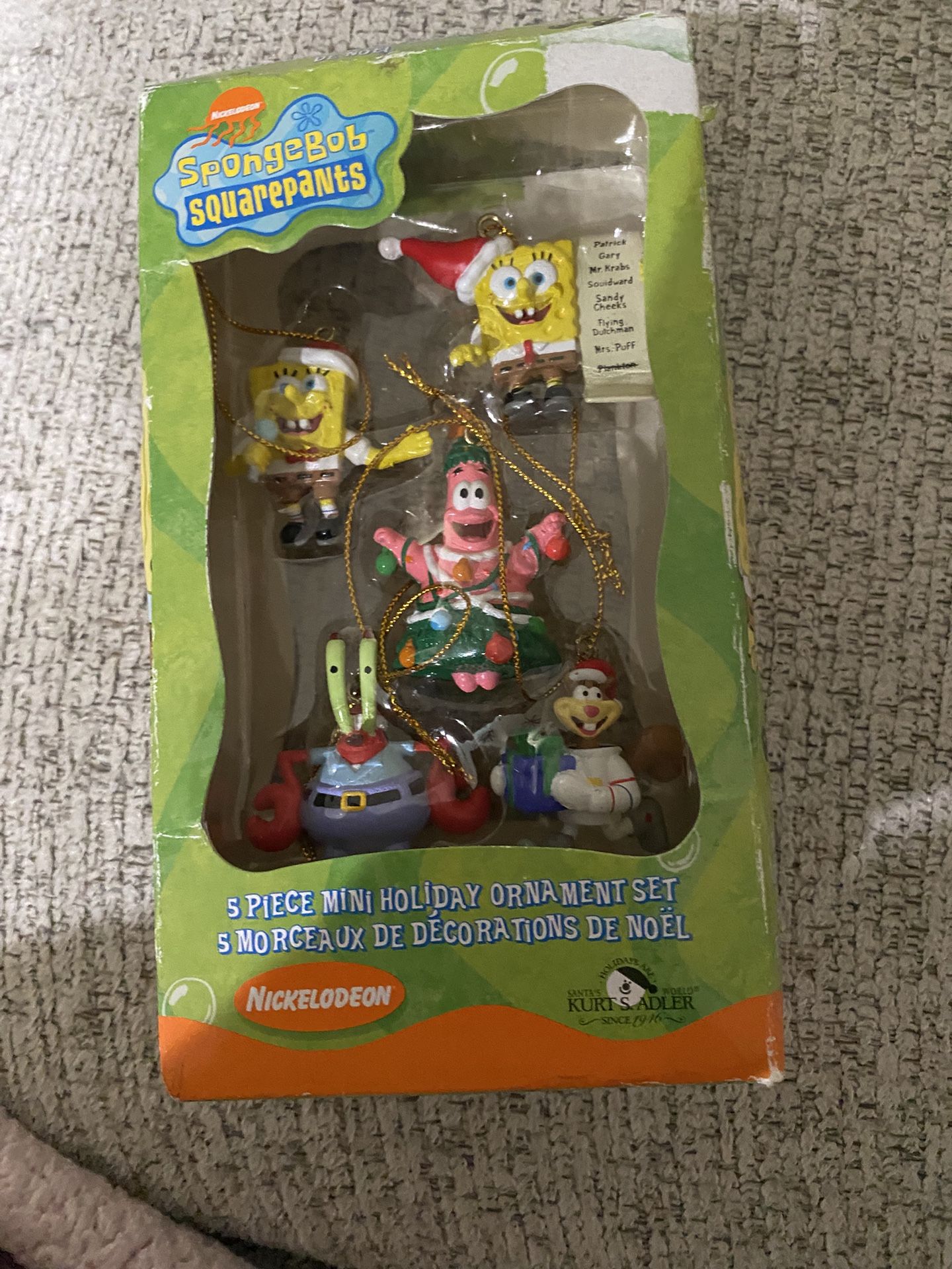 Sponge Bob 5 Piece Ornament 