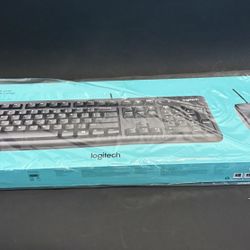 Logitech - MK120 Full-size Wired Membrane Keyboard and Mouse Bundle for PC with USB Plug-and-Play - Black