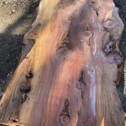 Bunch Of Big Redwood And Fir Live Edge Slabs