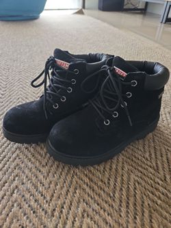 Craftsman Kids Black Boots – Size 3