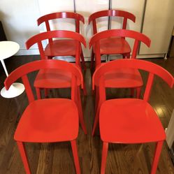 Fratelli Tominaga chairs excellent, red lacquer.

$200 each firm