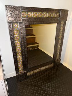 Handcrafted Mexican Tile Mirror Rectangle by Mexico's Finest Artisans