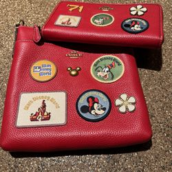 Disney Coach Crossbody Bag & Wallet