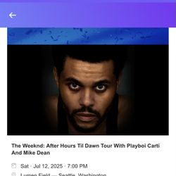 The Weeknd Ticket