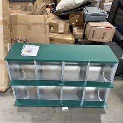 New Chicken Nesting Box 8 Compartment Metal Nesting Box Wall Mountable Nesting Boxes