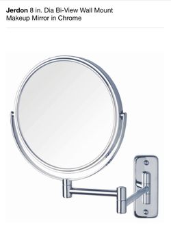 Jerdon 8 in. Dia Bi-View Wall Mount Makeup Mirror in Chrome