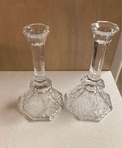 Crystal candle holders