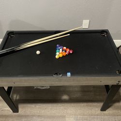 1 to 6 game Boards , Playing Cards , Chessboard, Ping Pong , Footboolito, Pool Table Mini 3 Sticks 