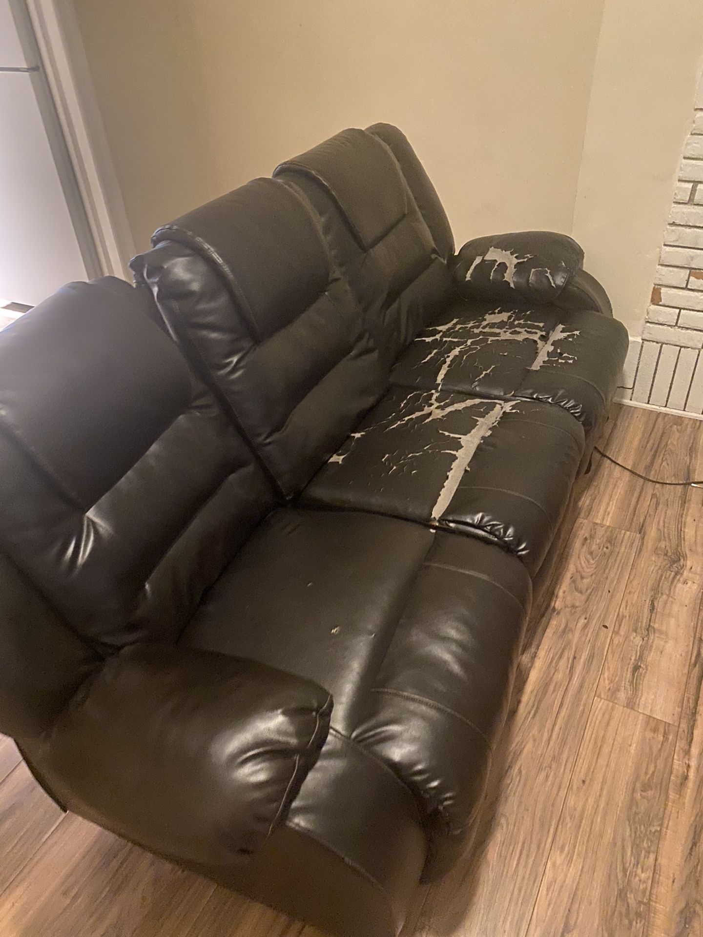 Recliner Leather Couch 