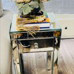 Pair of Mirror End Tables