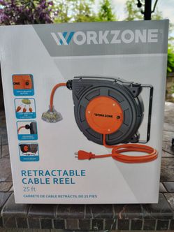 Workzone 25 ft Retractable Cable Reel