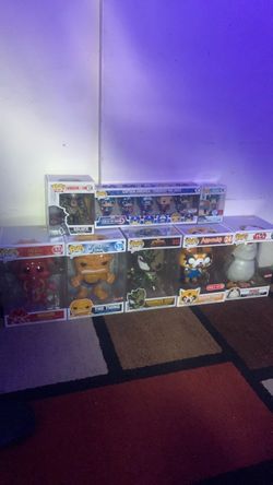 Funko Pops. 1 big funko-40$  2 big funkos-70$  3+ big funkos-best offer. others 10-20$ or best offer