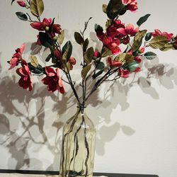 Large Vase With Flowers Stick