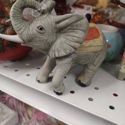 Vintage Elephant Porcelain Figurine 