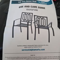 New metal chairs for outside patio